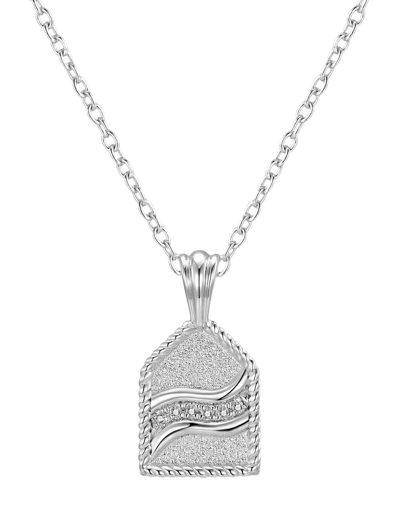 DPT Diamond Pentagon Pendant Necklace