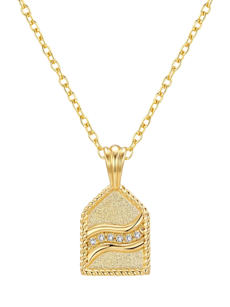 DPT Antwerp diamond pentagon pendant necklace 0.018ct, imported from the UK