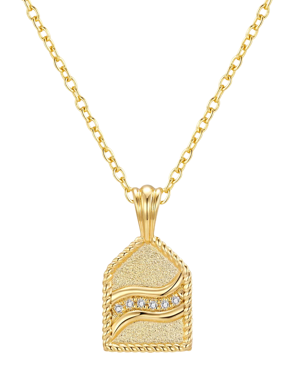 DPT Antwerp diamond pentagon pendant necklace 0.018ct, imported from the UK
