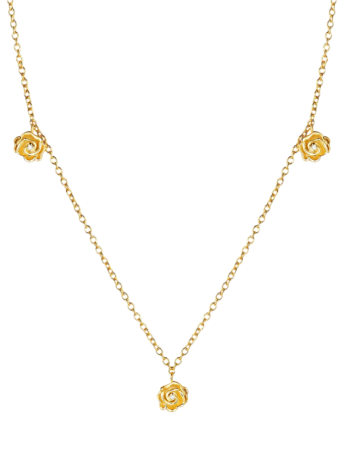 DPT Antwerp necklace rose and diamond pendant gold - British product