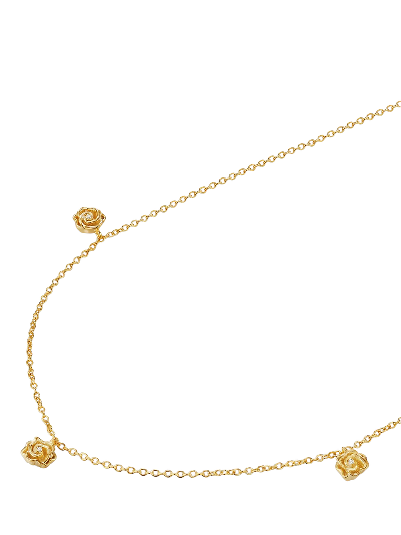 DPT Antwerp necklace rose and diamond pendant gold - British product