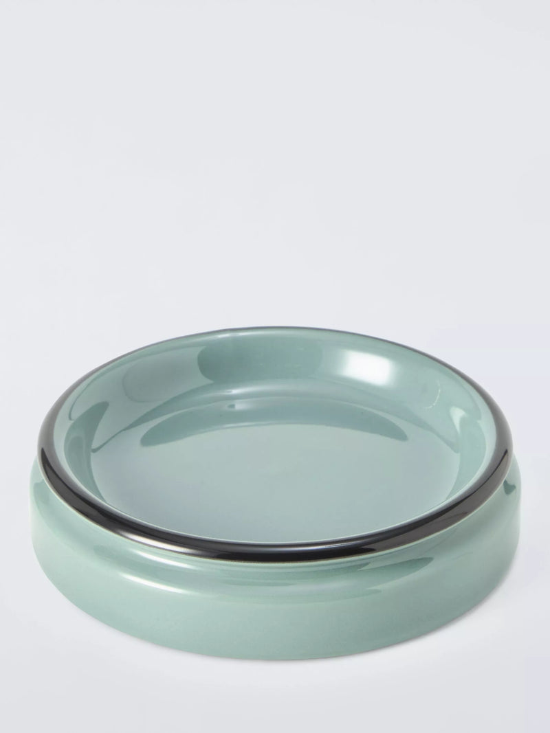John Lewis Enamel Effect Soap Dish, Sage