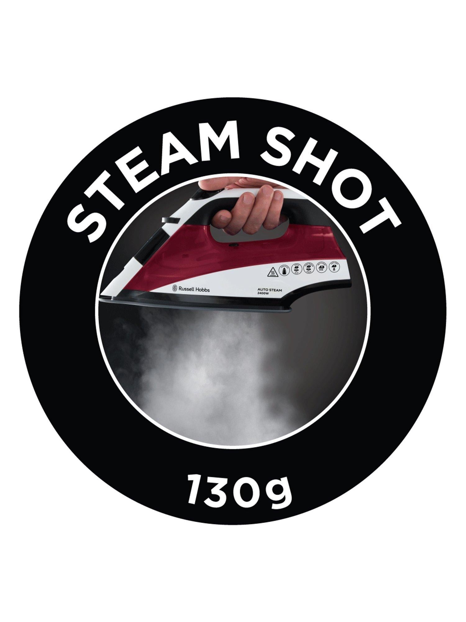 Russell Hobbs auto steam iron 22520 red white black (British brand)