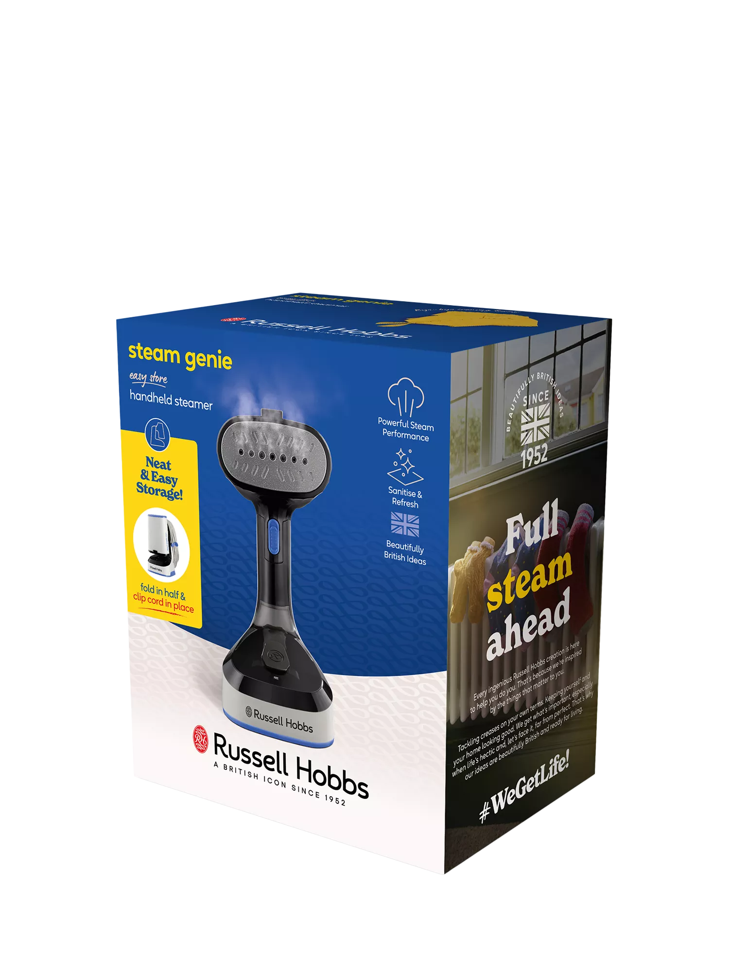 Russell Hobbs handheld steamer Steam Genie Easy Store (British brand)