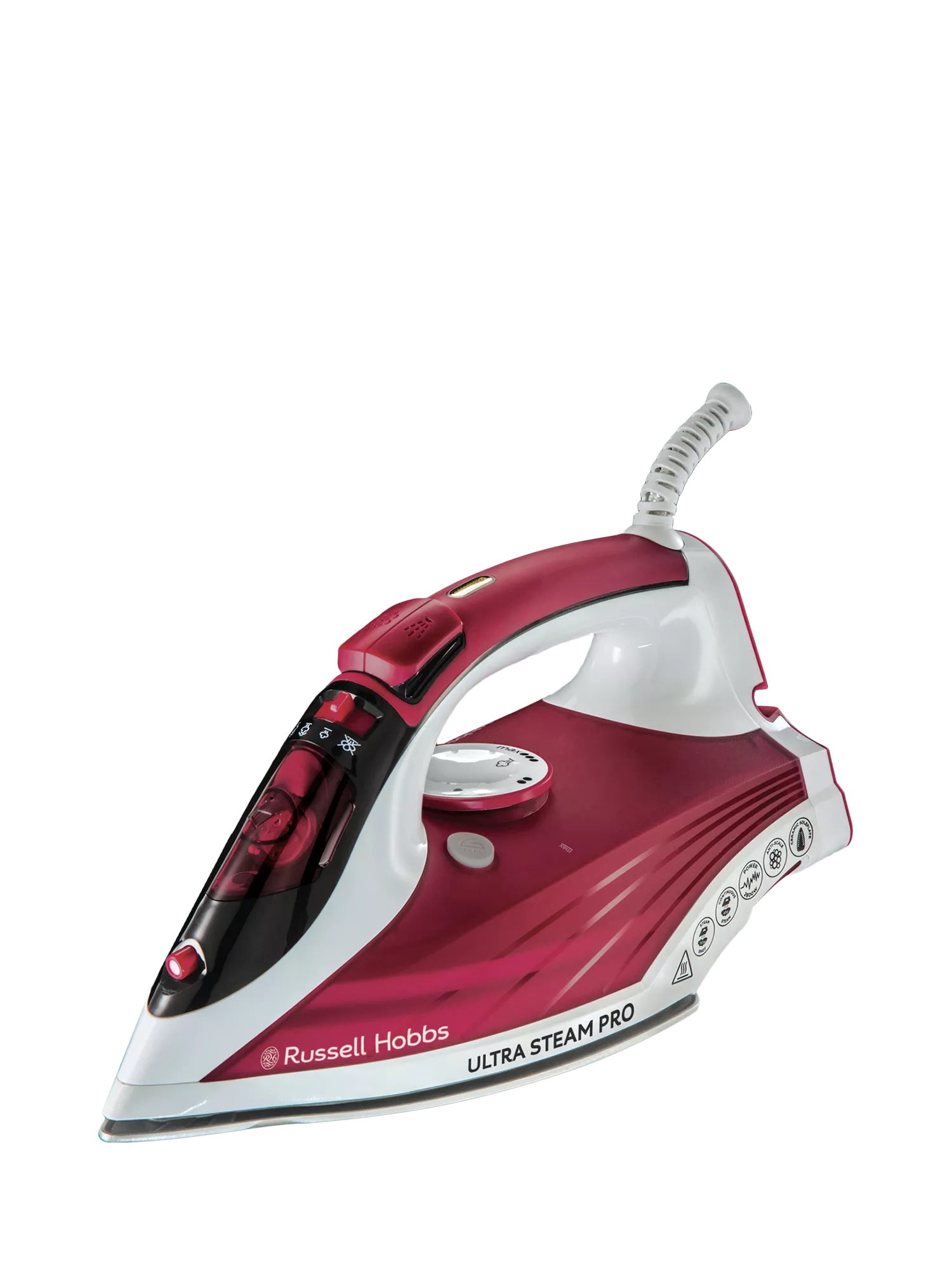 Russell Hobbs Ultra Steam Pro iron ceramic soleplate 320ml (British brand)