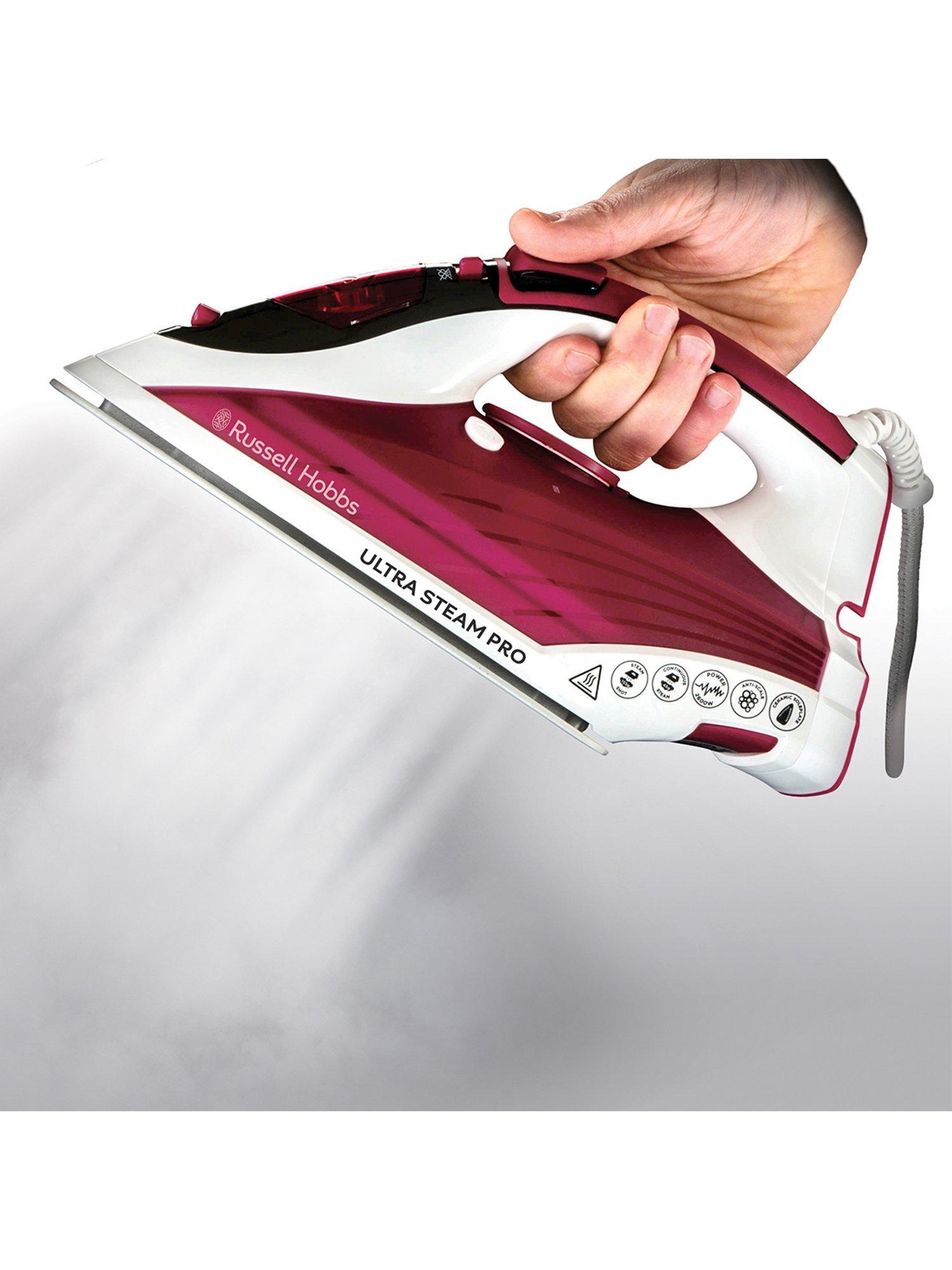 Russell Hobbs Ultra Steam Pro iron ceramic soleplate 320ml (British brand)