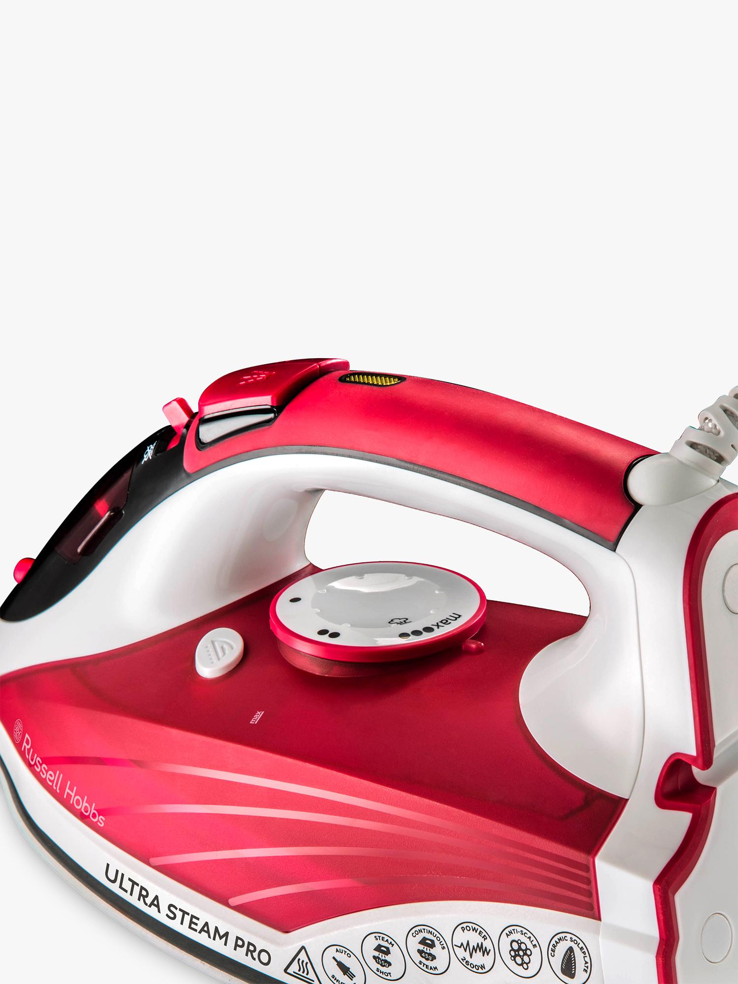 Russell Hobbs Ultra Steam Pro iron ceramic soleplate 320ml (British brand)