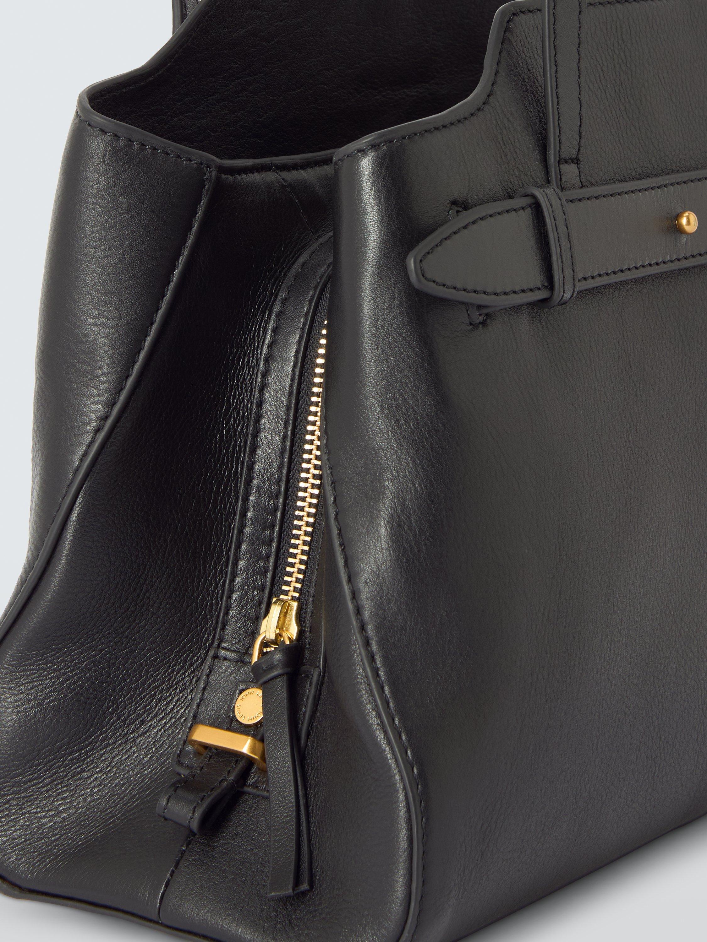John Lewis triple compartment leather shoulder bag - British product