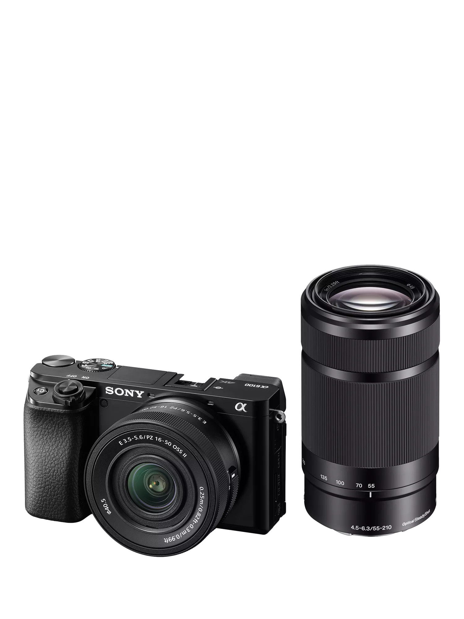 Sony A6100 mirrorless camera with double zoom lens kit - British product