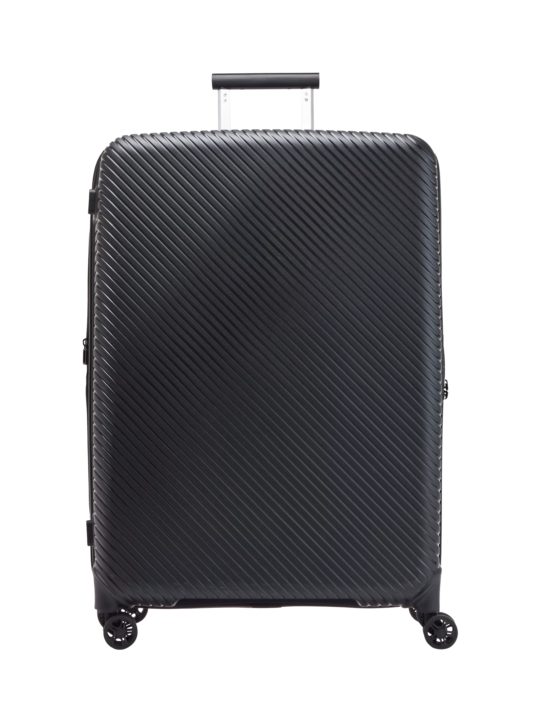 Nere Bondi 4-Wheel Spinner 80cm Expandable Large Suitcase, 140/156L, Black