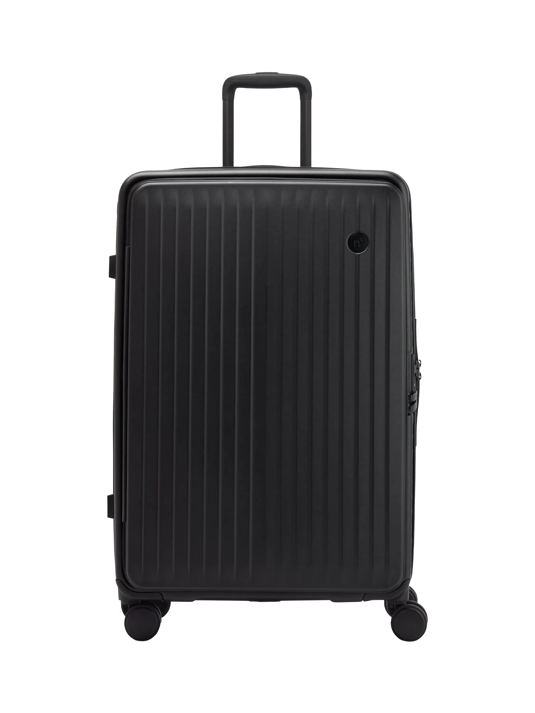 Nere Venture Dual Open 4-Wheel Spinner 76cm Large Suitcase, 98L, Black