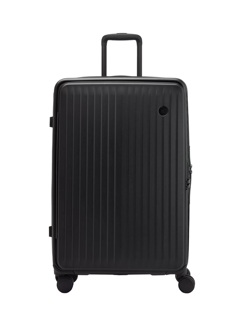 Nere Venture Dual Open 4-Wheel Spinner 76cm Large Suitcase, 98L, Black