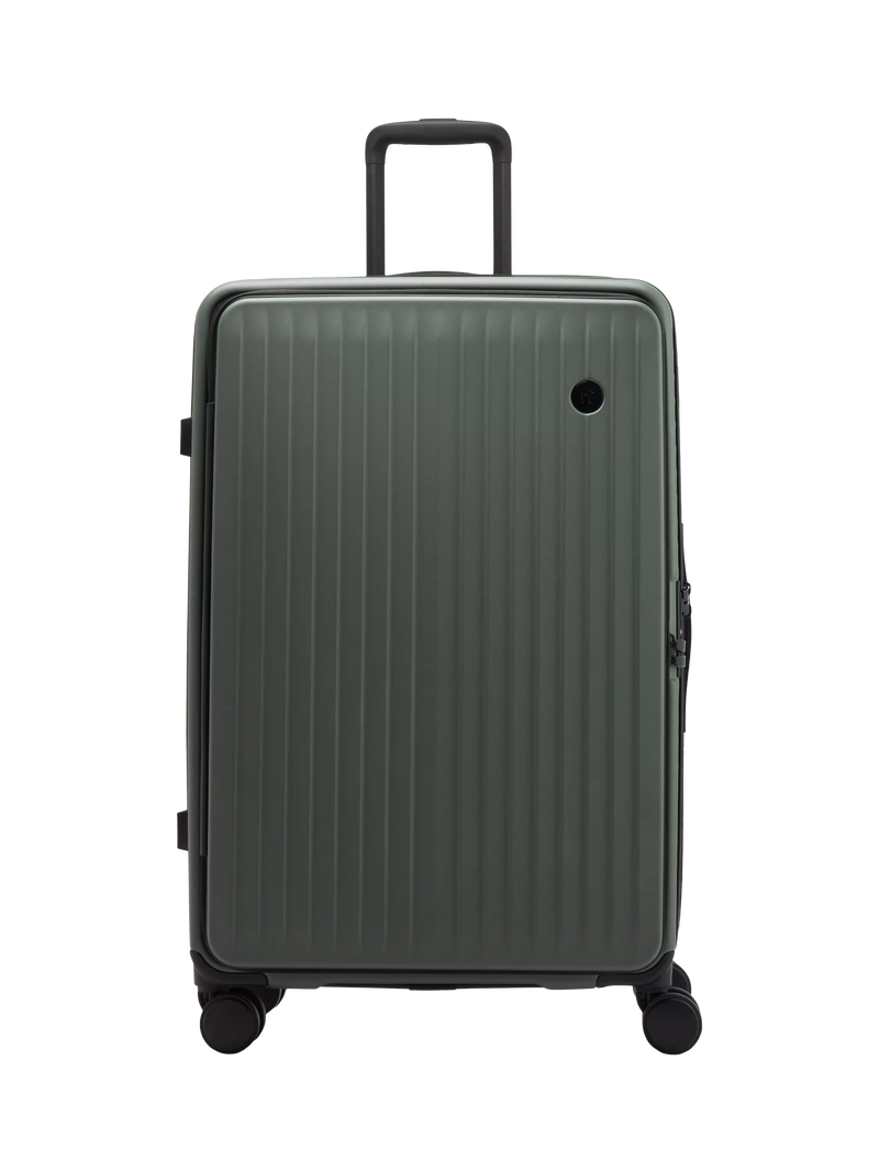 Nere Venture Dual Open 4-Wheel Spinner 76cm Large Suitcase, 98L, Khaki