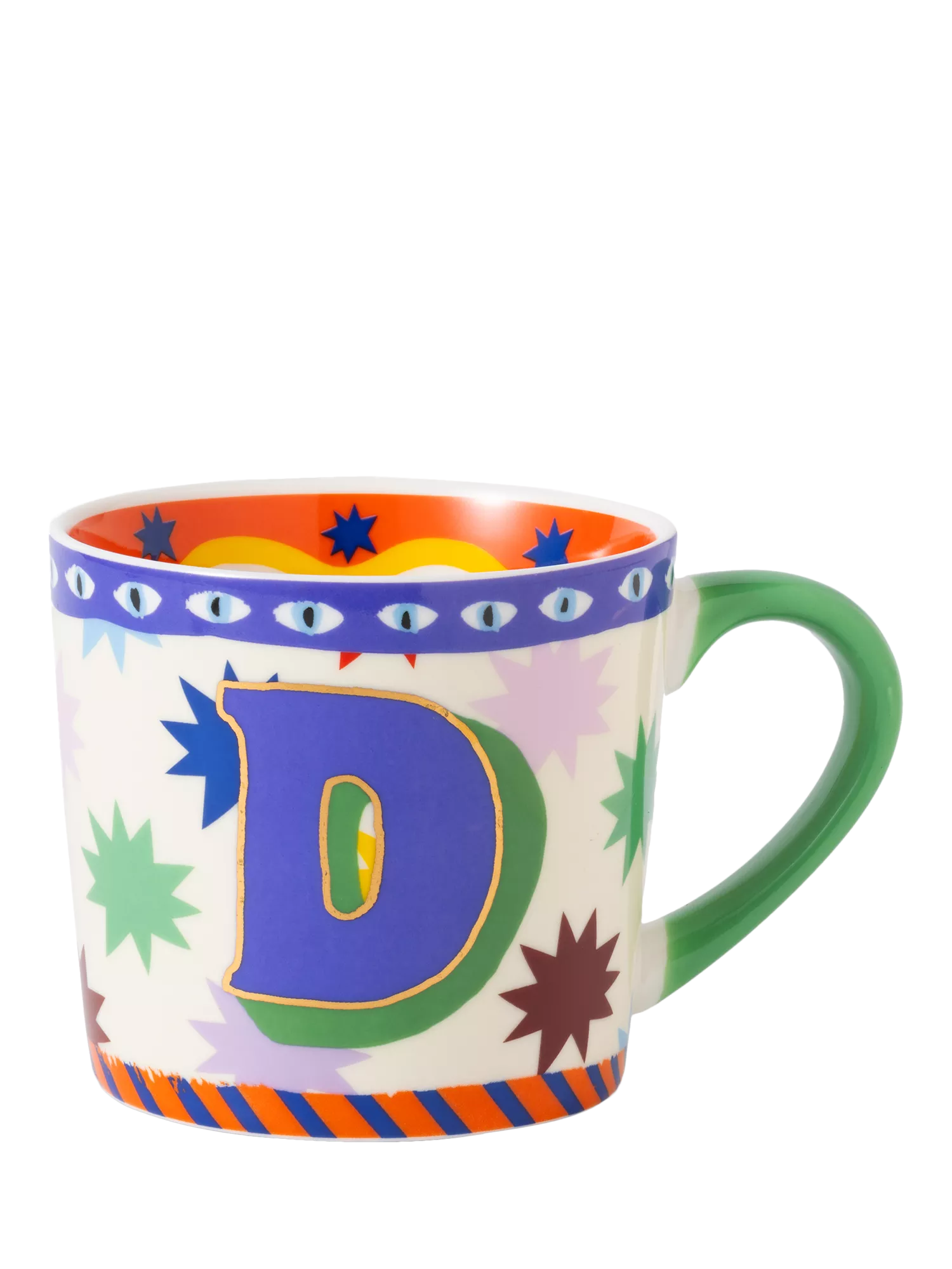 Eleanor Bowmer Monogram Alphabet New Bone China Mug, 300ml, D