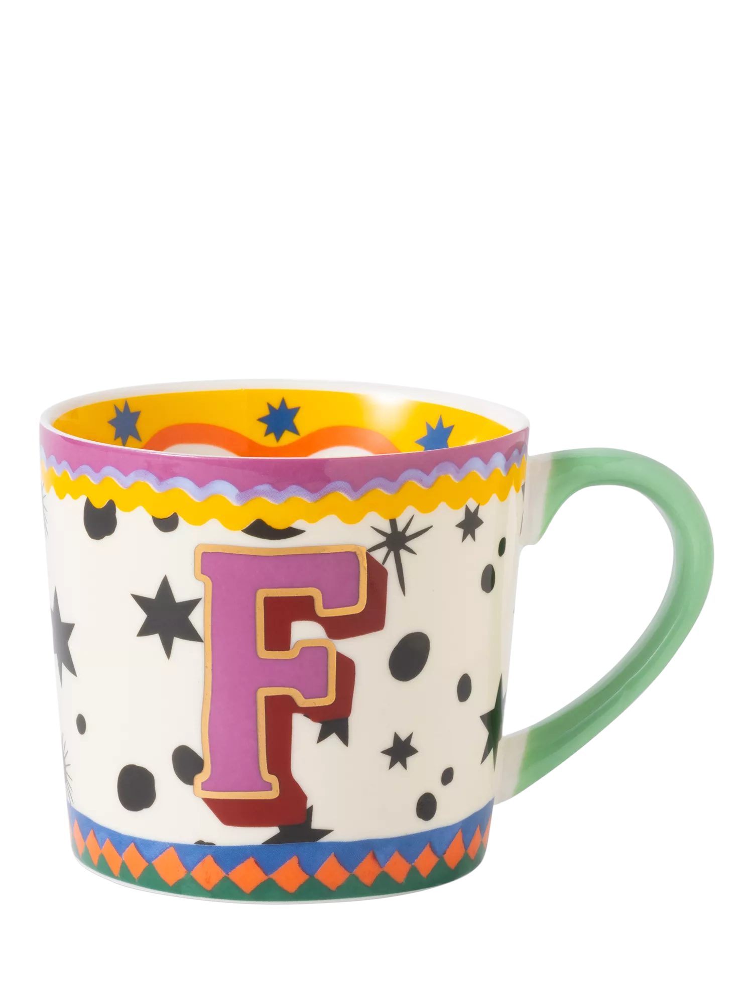 Eleanor Bowmer Monogram Alphabet New Bone China Mug, 300ml, F