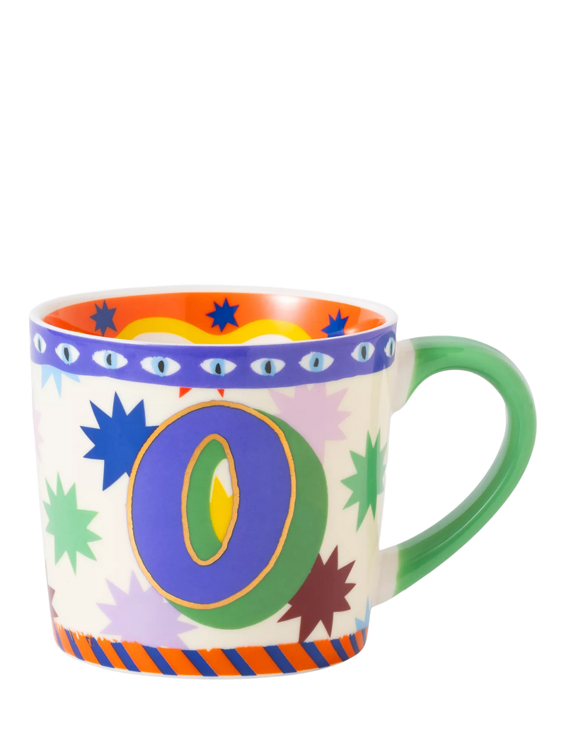 Eleanor Bowmer Monogram Alphabet New Bone China Mug, 300ml, O