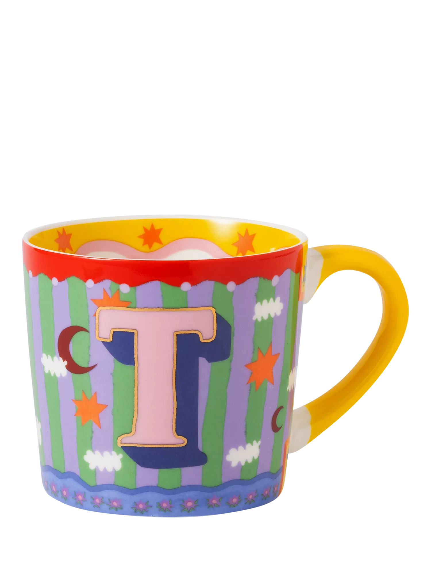 Eleanor Bowmer Monogram Alphabet New Bone China Mug, 300ml, T