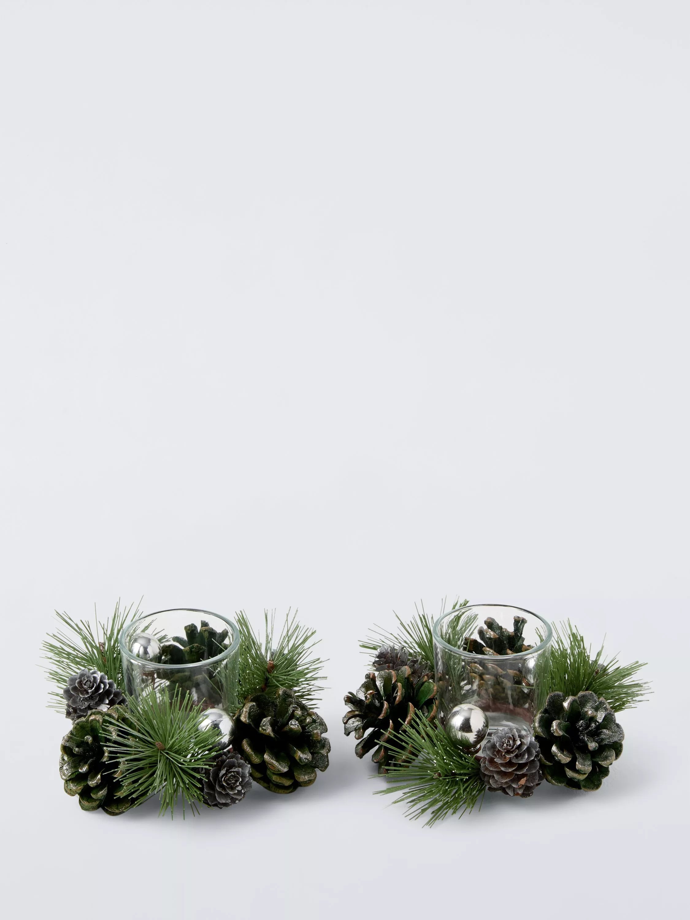 John Lewis pinecone votive candle holder set of 2 green - British product