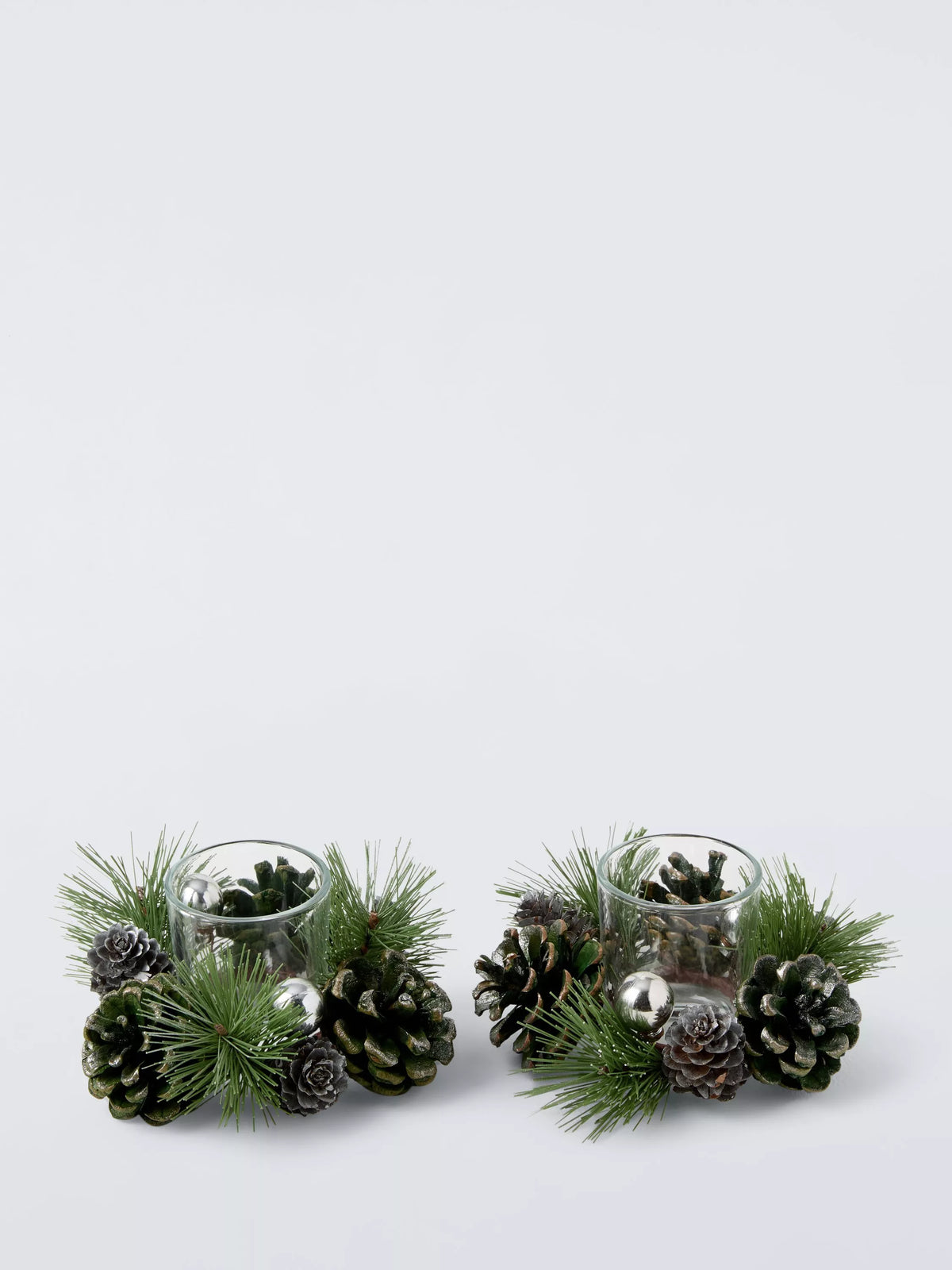 John Lewis pinecone votive candle holder set of 2 green - British product