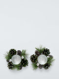 John Lewis pinecone votive candle holder set of 2 green - British product
