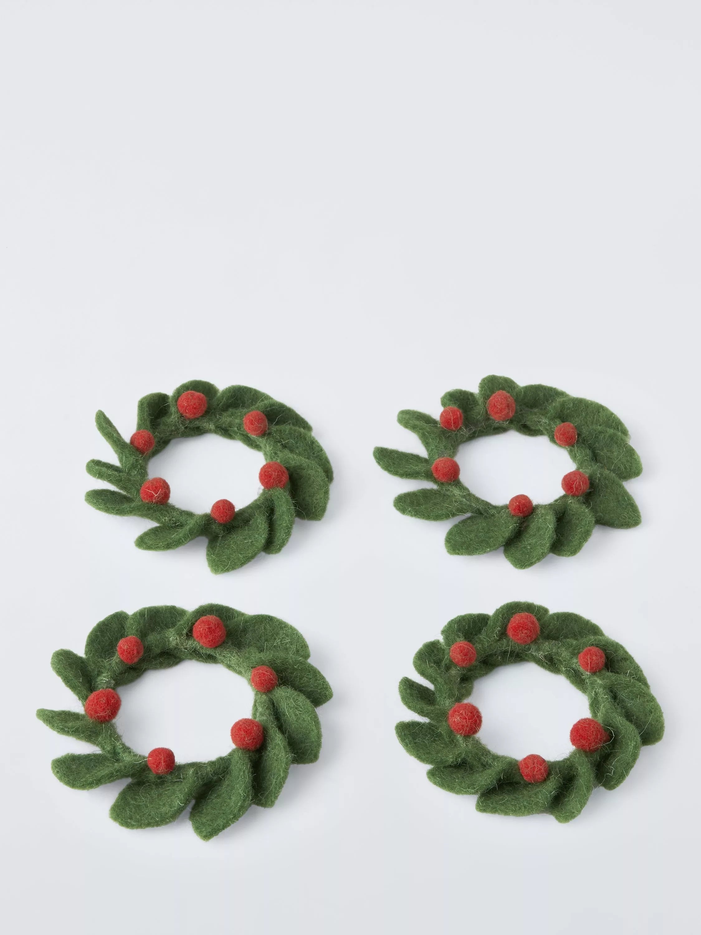 John Lewis berry felt napkin rings set of 4 (British brand)