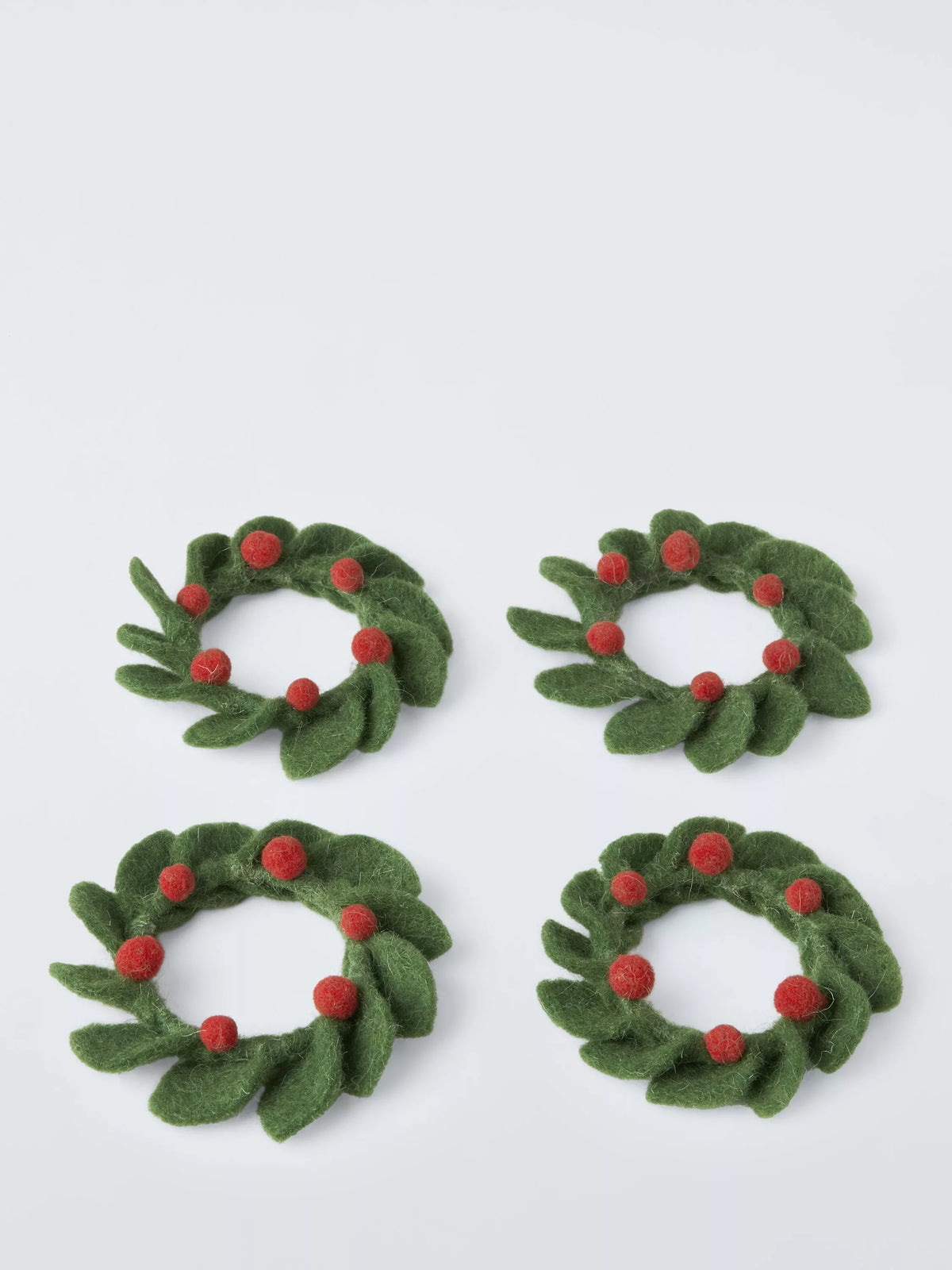 John Lewis berry felt napkin rings set of 4 (British brand)