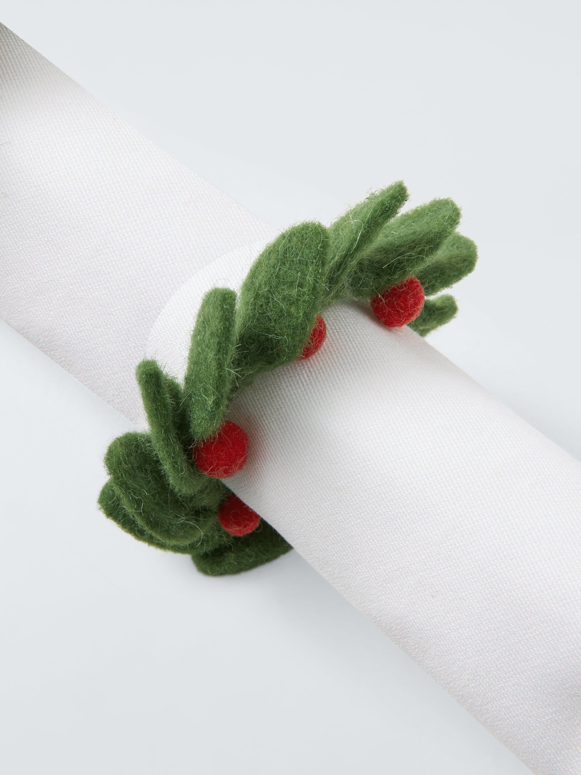 John Lewis berry felt napkin rings set of 4 (British brand)