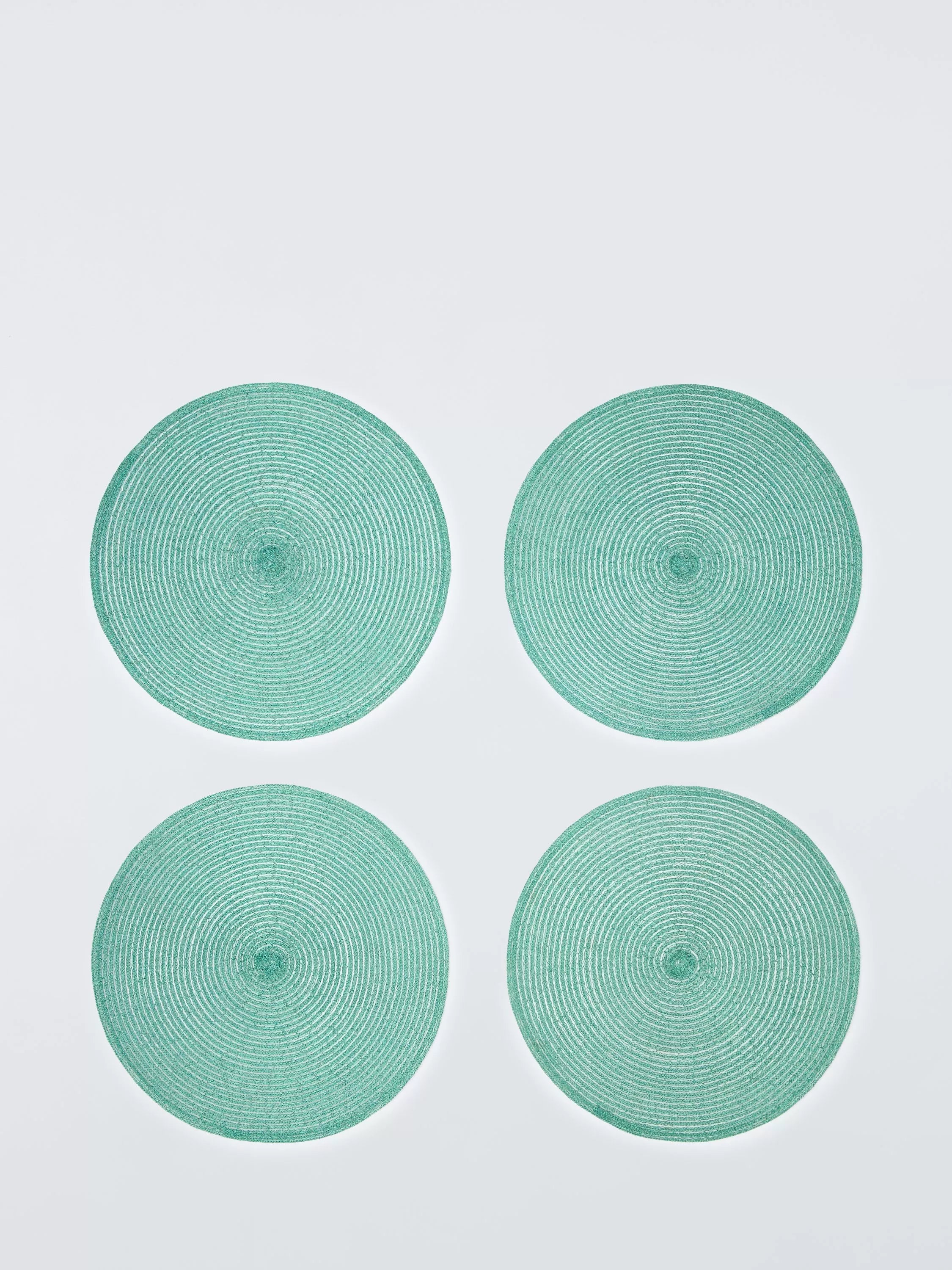 John Lewis set of 4 sparkle round braided placemats British product