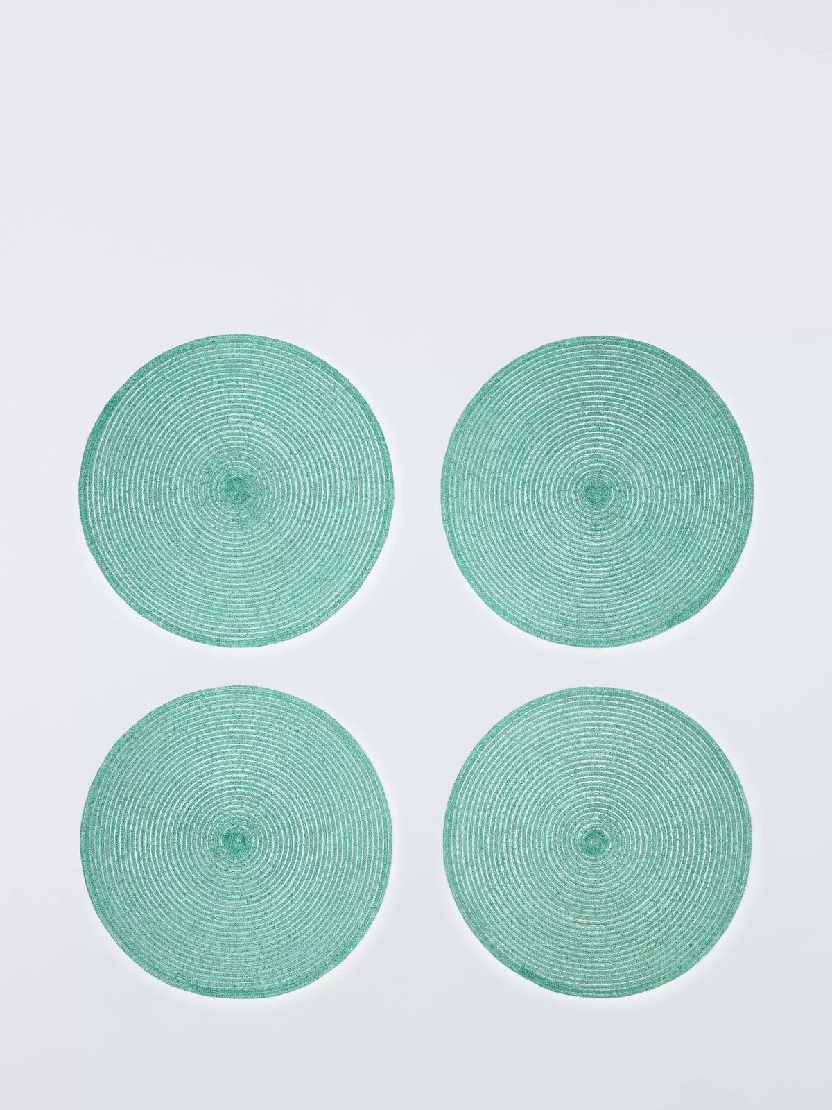 John Lewis set of 4 sparkle round braided placemats British product