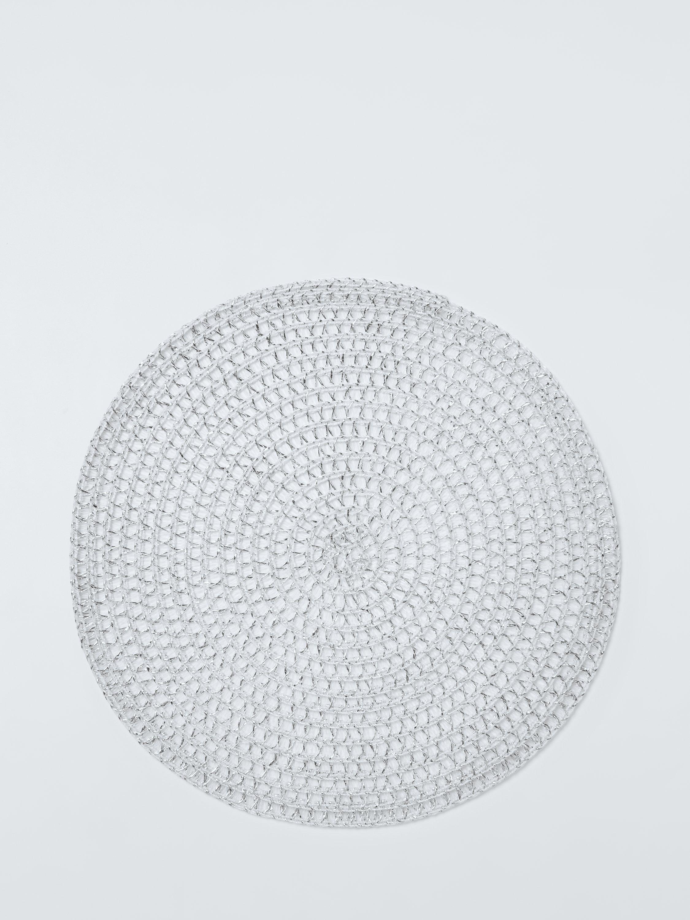 John Lewis braided placemats silver set of 4 (British brand)