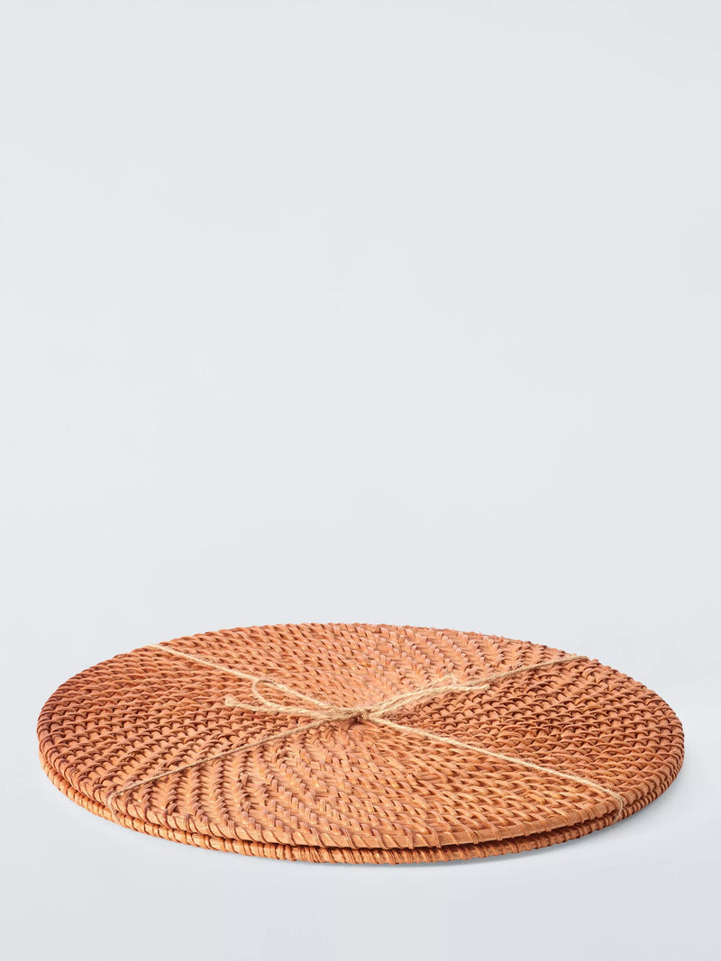 John Lewis round placemats set of 2 natural, imported from the UK