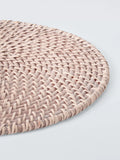 John Lewis rattan placemats set of 2 white round (British brand)