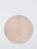 John Lewis rattan placemats set of 2 white round (British brand)