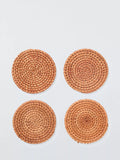 John Lewis natural rattan coasters set of 4 (British brand)