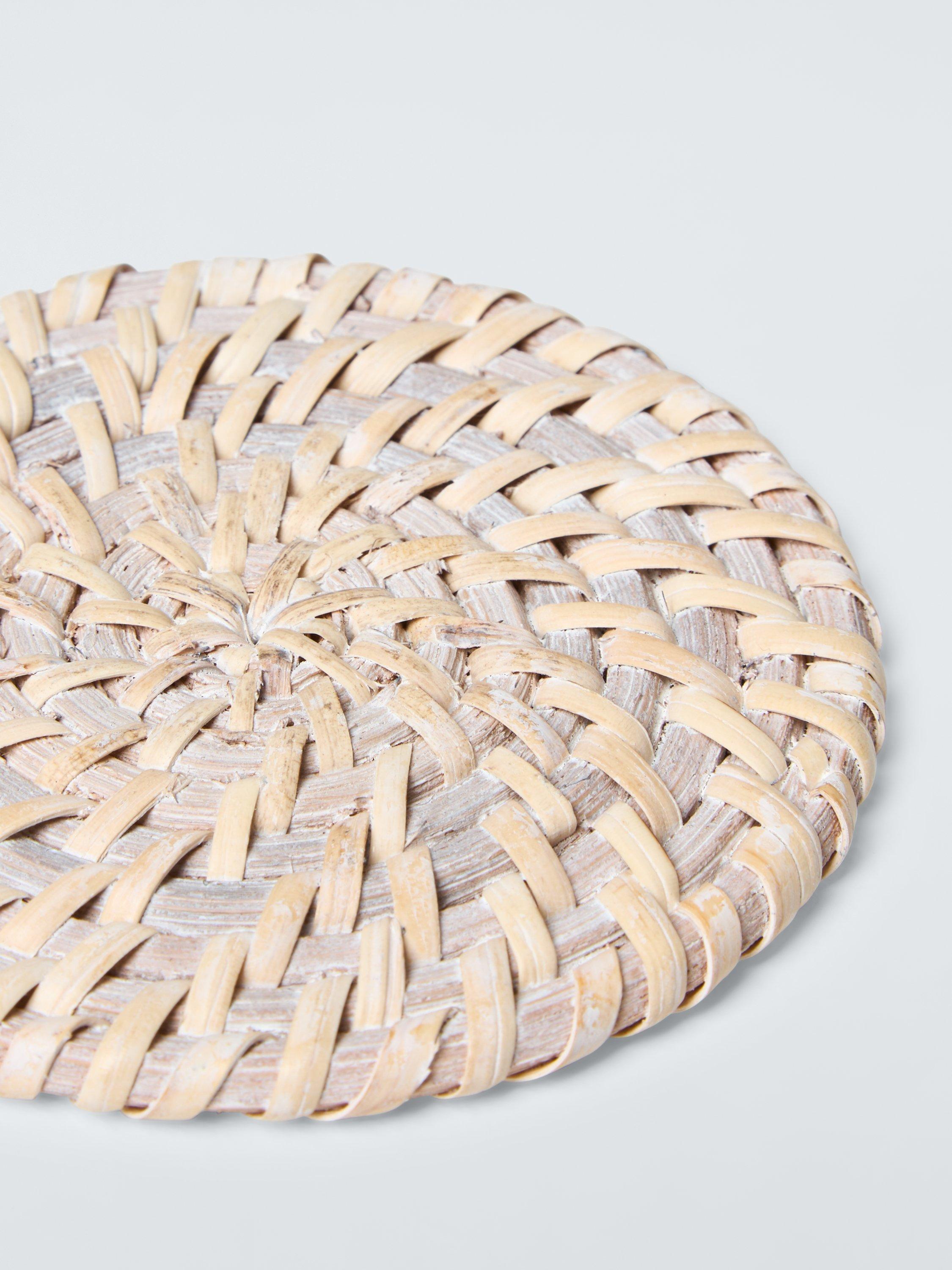 John Lewis white rattan coasters set of 4, imported from the UK