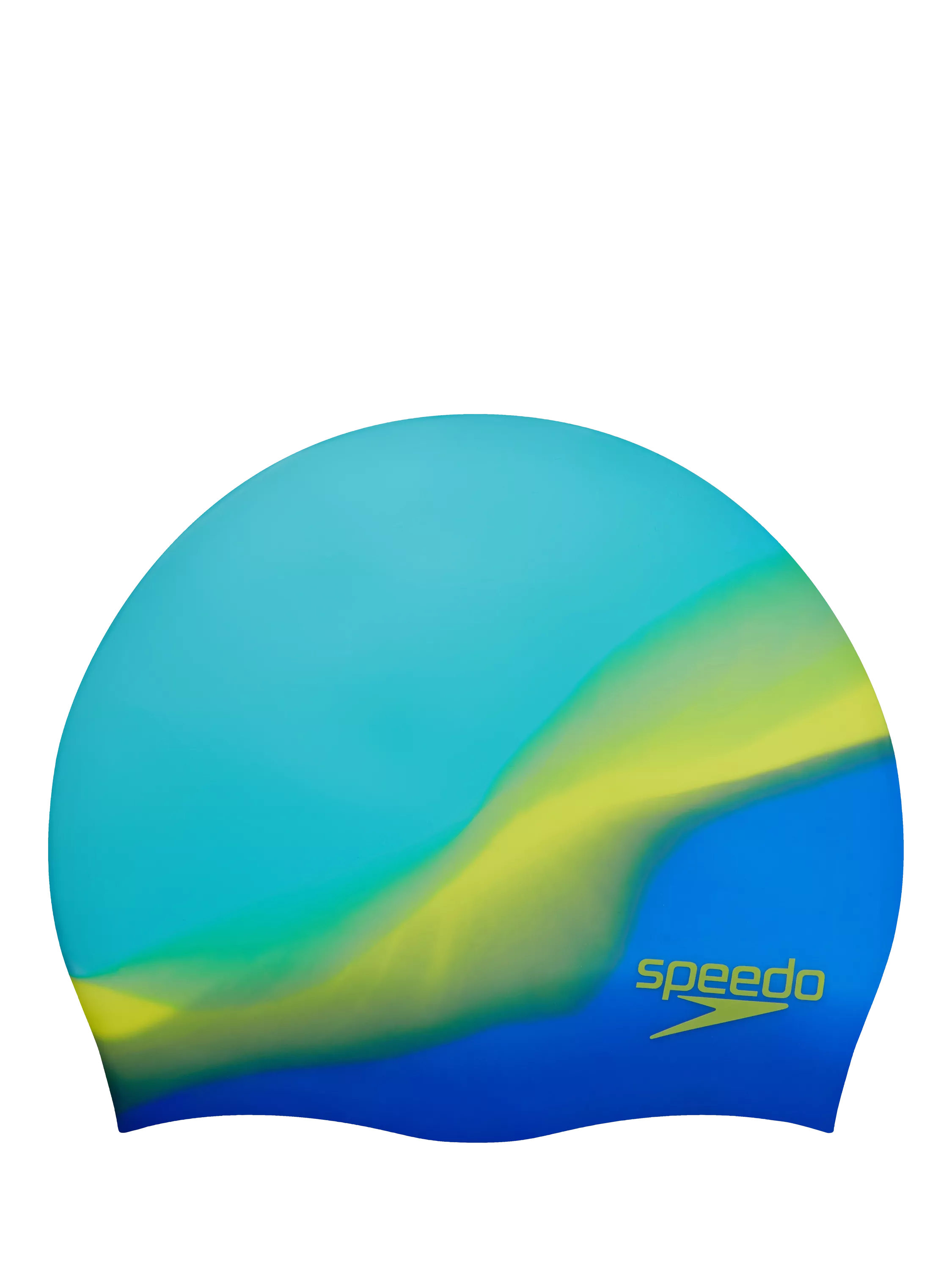 Speedo junior silicone swimming cap cobalt lemon - British product