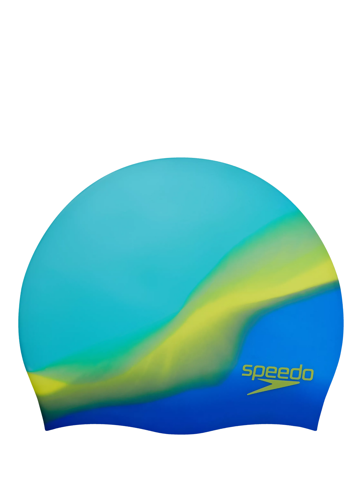 Speedo junior silicone swimming cap cobalt lemon - British product
