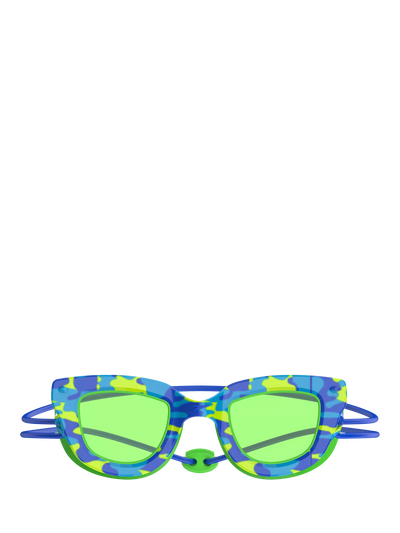 John Lewis Speedo Kids' Sunny Sea Print Swimming Goggles, Blue/Green- Buy online at McGrocer