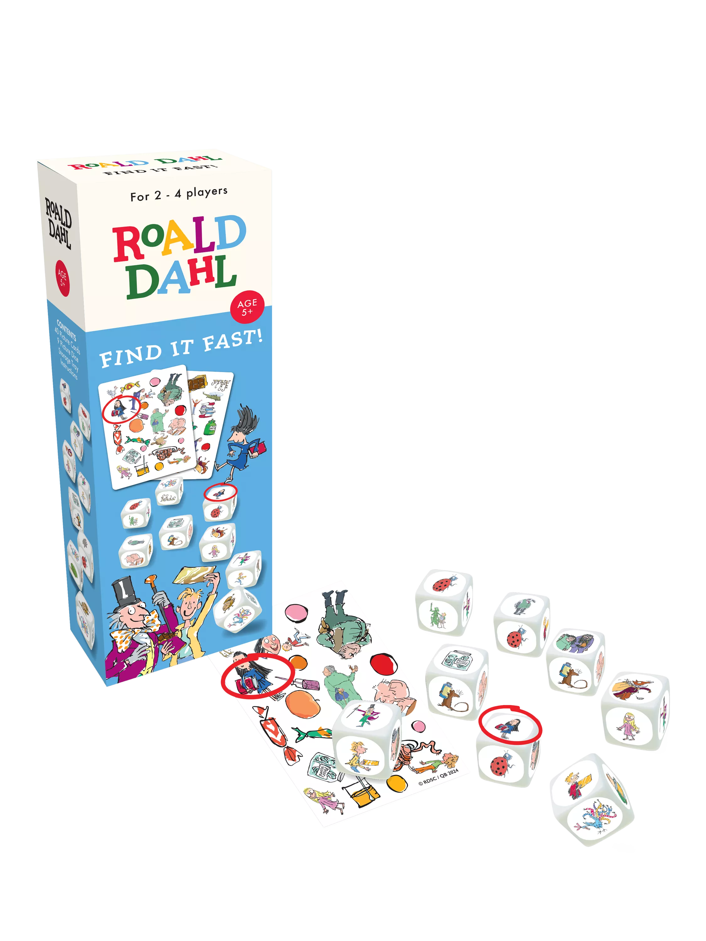 University Games Roald Dahl Find It Fast board game (British brand)