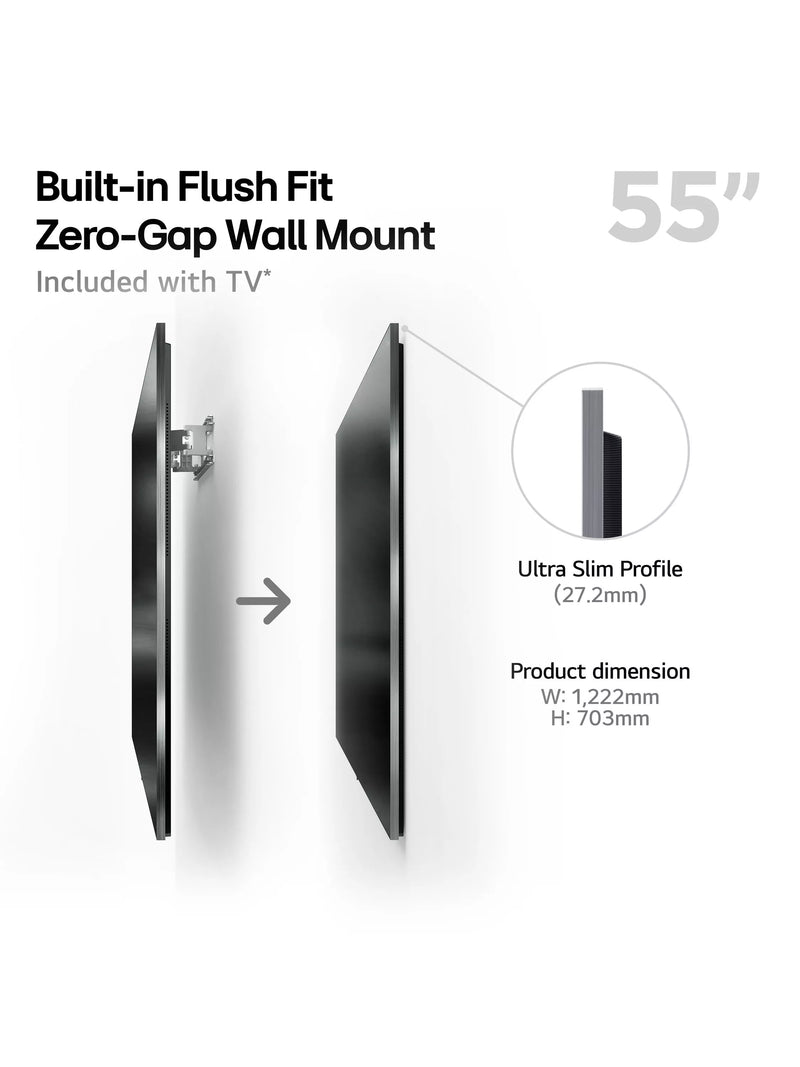 LG OLED evo 55-inch TV G54LW, imported from the UK