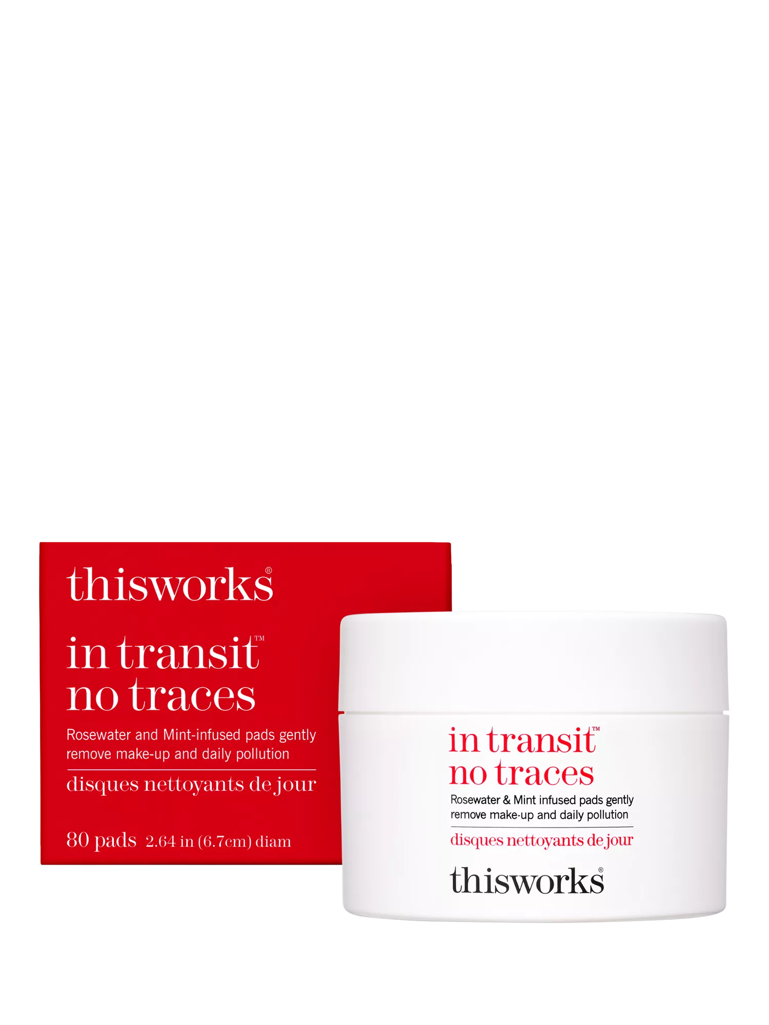 This Works rosewater mint makeup remover pads 80 count, imported from the UK