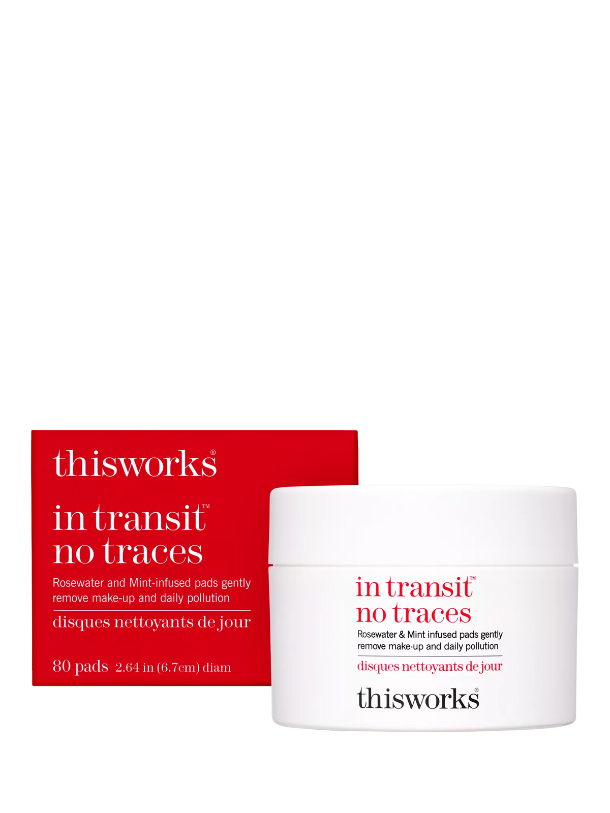 This Works rosewater mint makeup remover pads 80 count, imported from the UK
