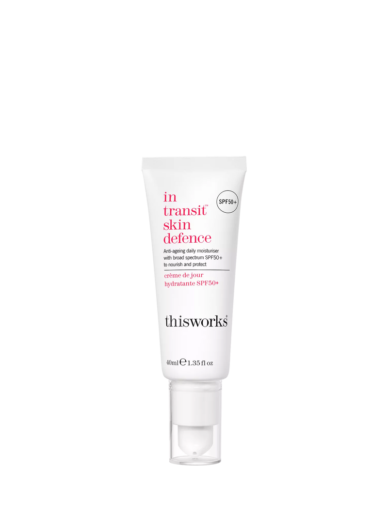 This Works Transit Skin Defence SPF 50+ sunscreen moisturiser 40ml (British brand)