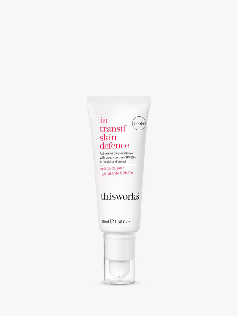 This Works Transit Skin Defence SPF 50+ sunscreen moisturiser 40ml (British brand)
