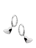 Monica Vinader Heart Drop Huggie Earrings