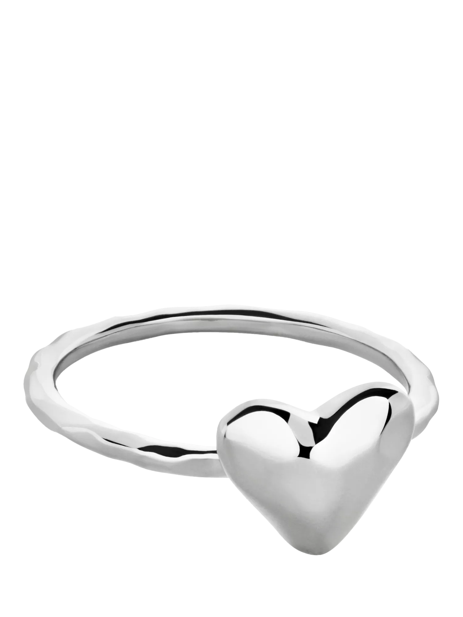 Monica Vinader heart stacking ring silver - British product