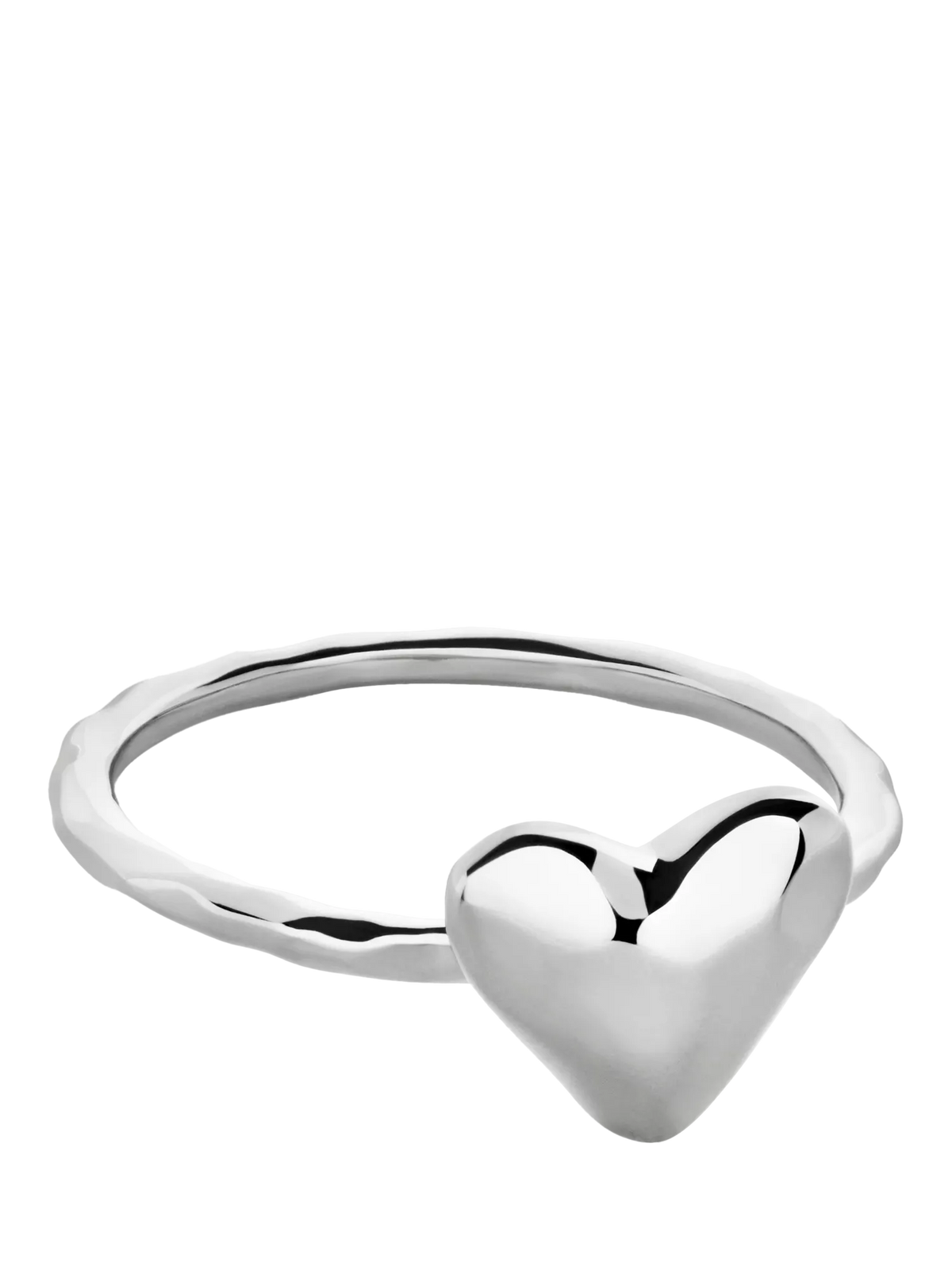 Monica Vinader heart stacking ring silver - British product