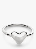 Monica Vinader heart stacking ring silver - British product
