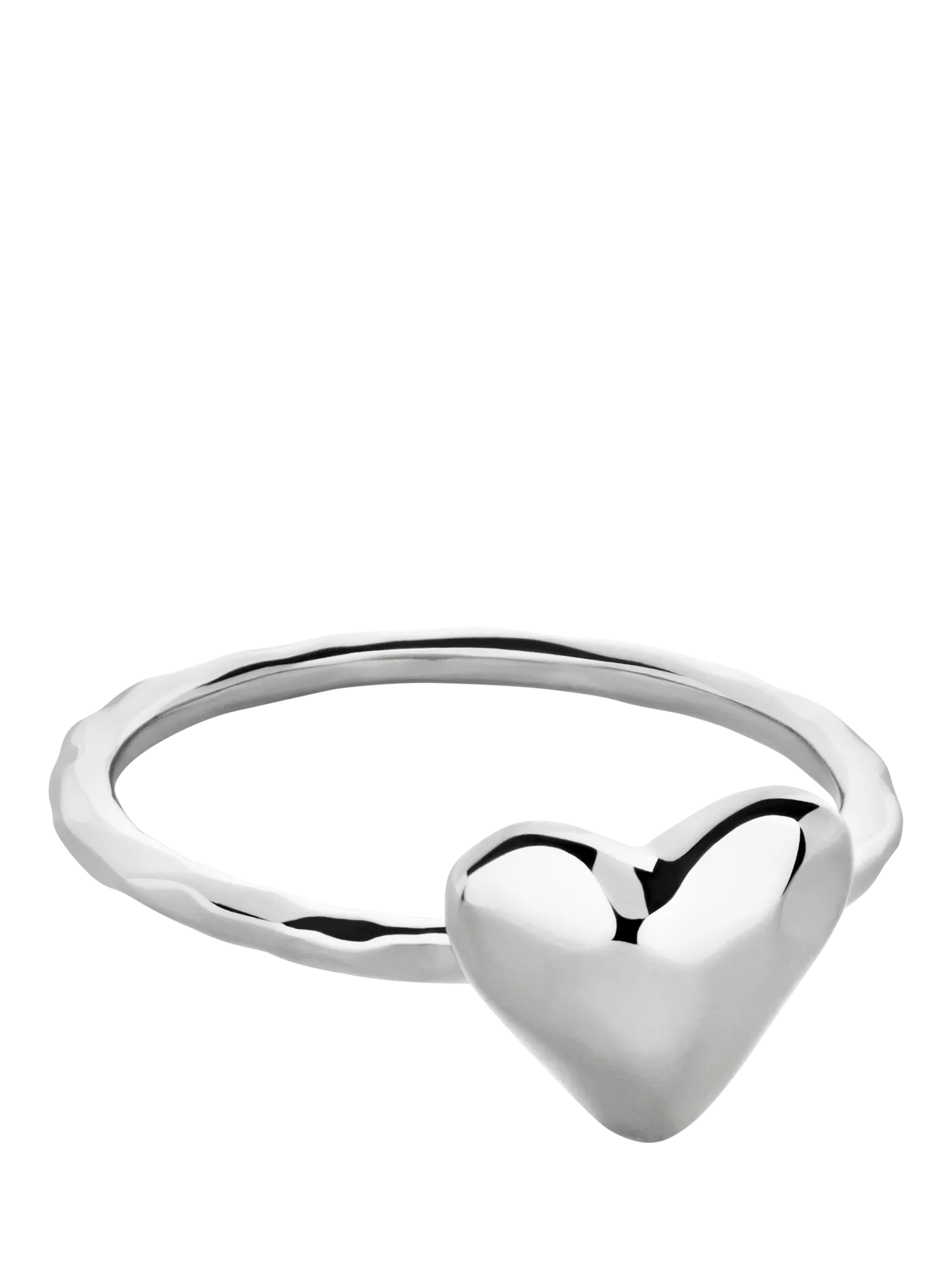 Monica Vinader Heart Stacking Ring, Silver