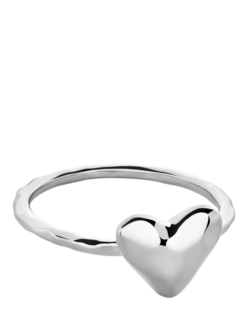 Monica Vinader Heart Stacking Ring, Silver